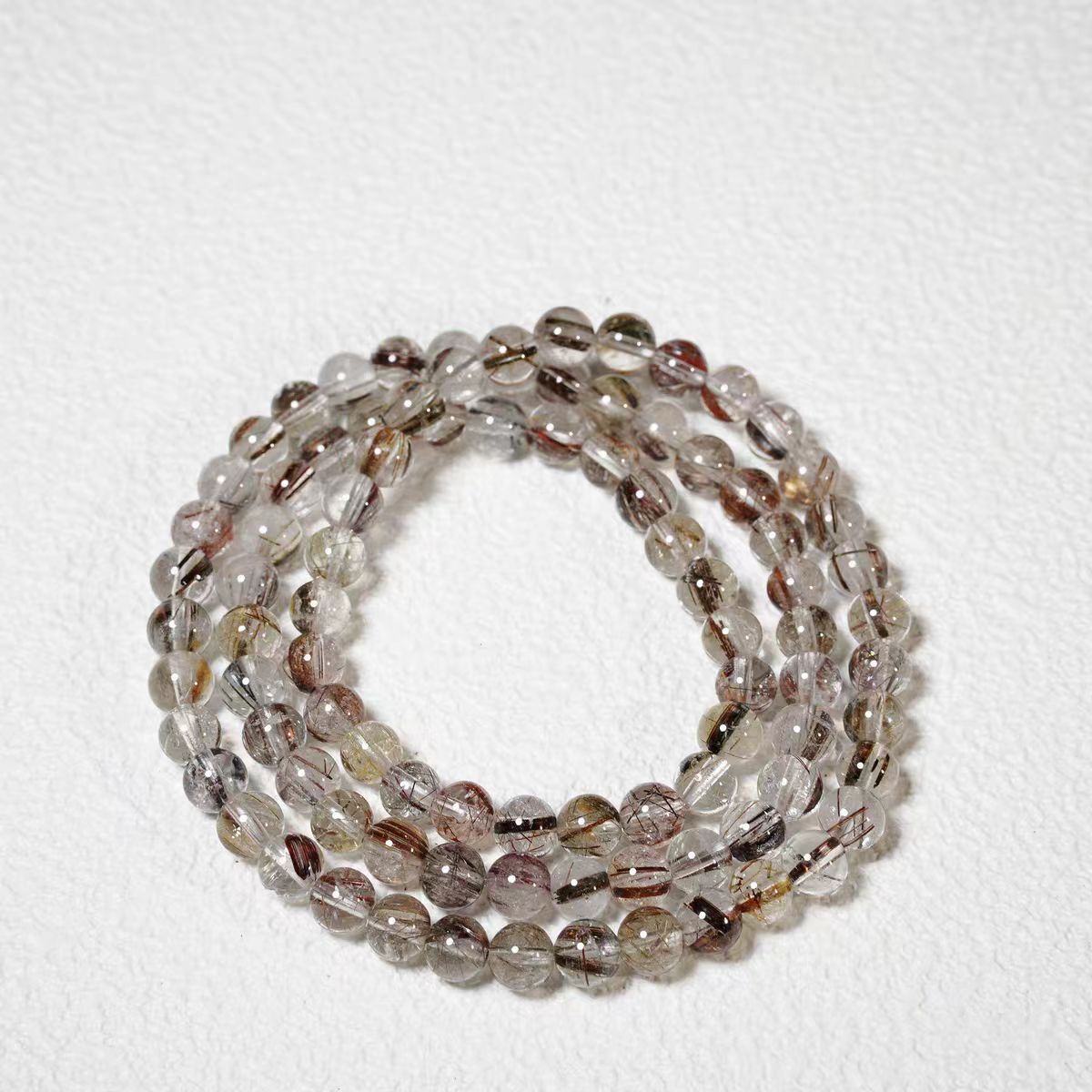 Copper Rutilated Quartz Healing Bracelet – Strength, Focus & Prosperity