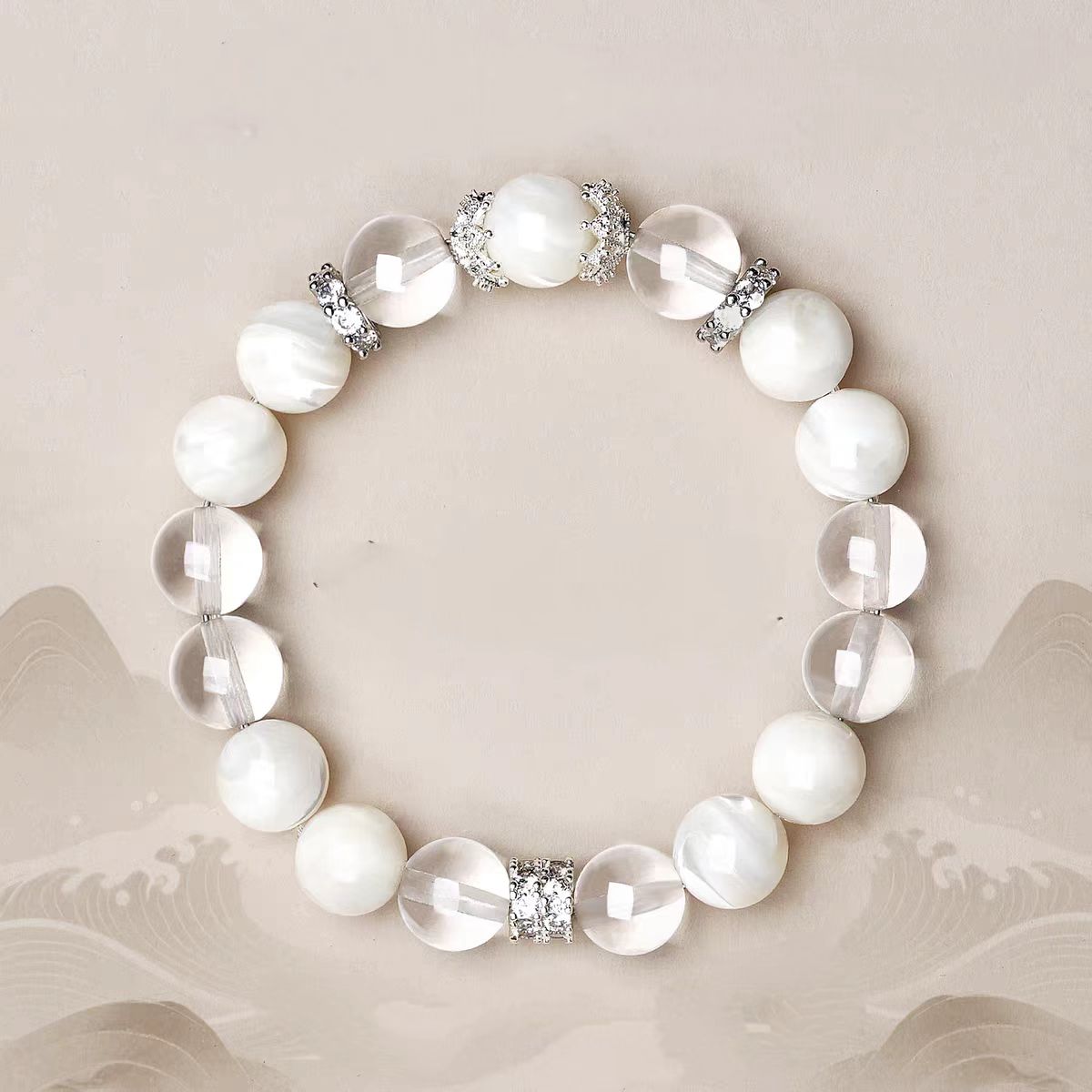 Moonlight Clarity Bracelet – Natural White Quartz & Moonstone