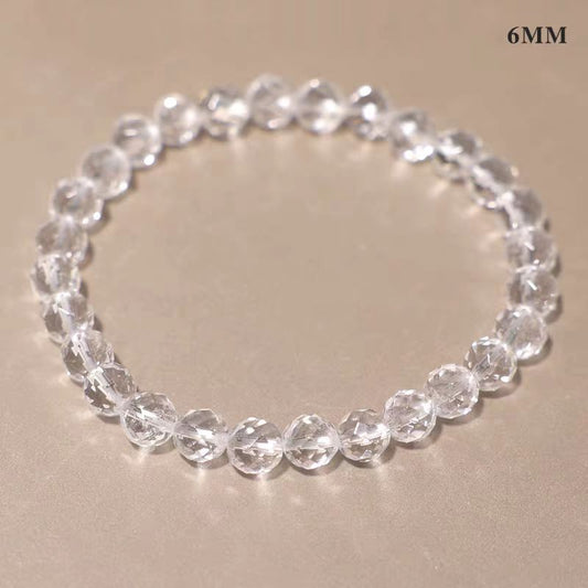 Faceted Clear Quartz Bracelet – Clarity, Focus & Light Energy