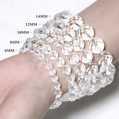 Faceted Clear Quartz Bracelet – Clarity, Focus & Light Energy
