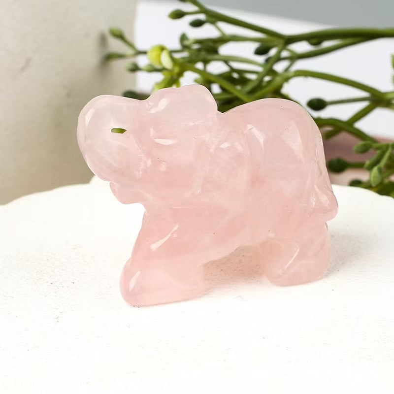 Natural Goldstone Crystal Elephant