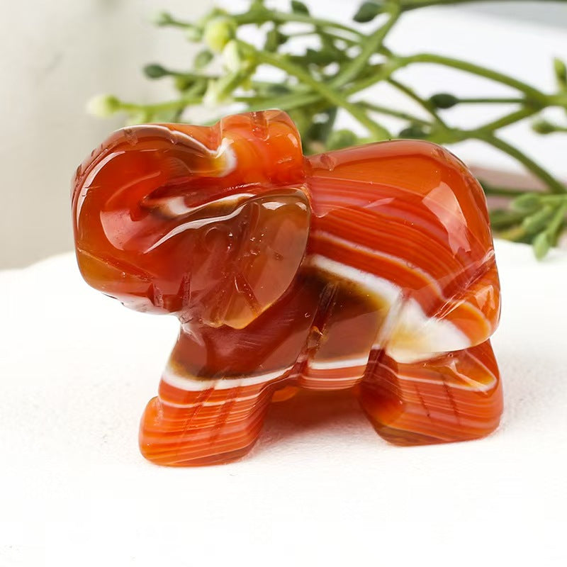 Natural Goldstone Crystal Elephant