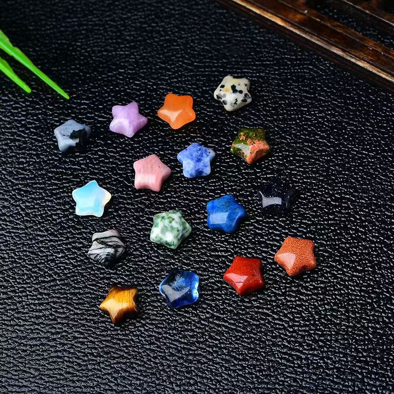 1cm Natural Crystal Star – Mini Healing Gemstone for DIY Crafts & Decor