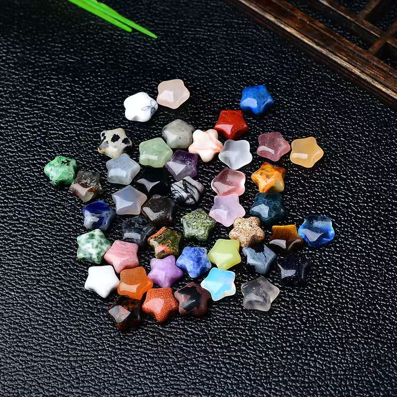 1cm Natural Crystal Star – Mini Healing Gemstone for DIY Crafts & Decor
