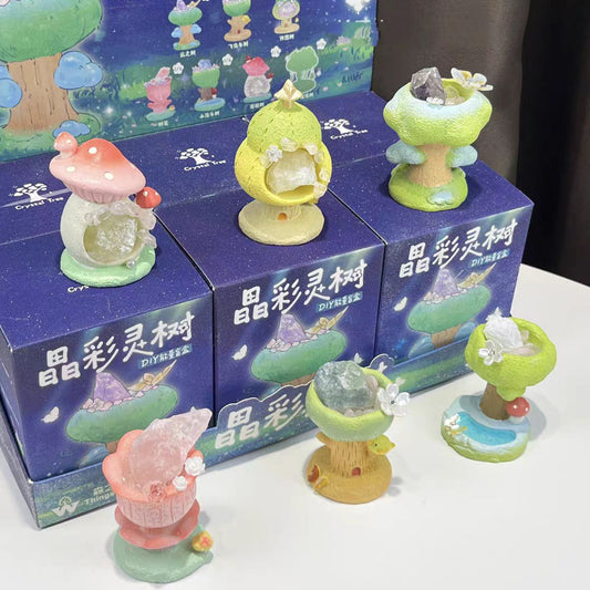 🌈Crystal Spirit Tree – DIY Energy Blind Box (6 Designs + 1 Secret)