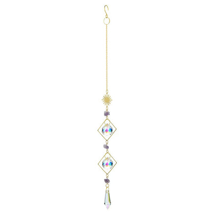 Rainbow Light Crystal Suncatcher | Chakra Healing Window Hanging