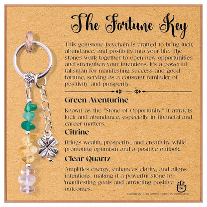 The Fortune Key – Crystal Healing Keychain for Luck