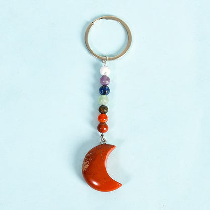 Moon Crystal Keychain — Chakra Healing & Energy Balancing