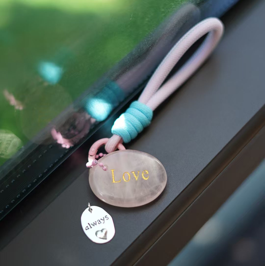 Healing Crystal Keychain – Natural Jade Energy Charm for Daily Positivity