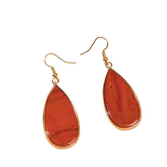 Natural Crystal Teardrop Earrings – Elemental Healing Jewelry ✨