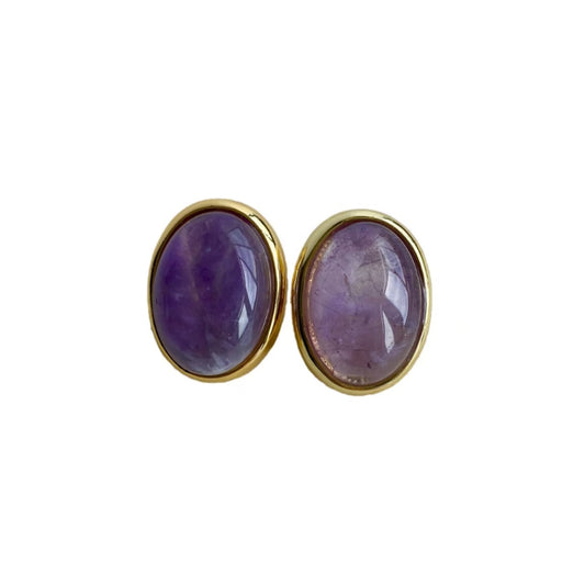 Amethyst Energy Drop Earrings for Intuition & Calm