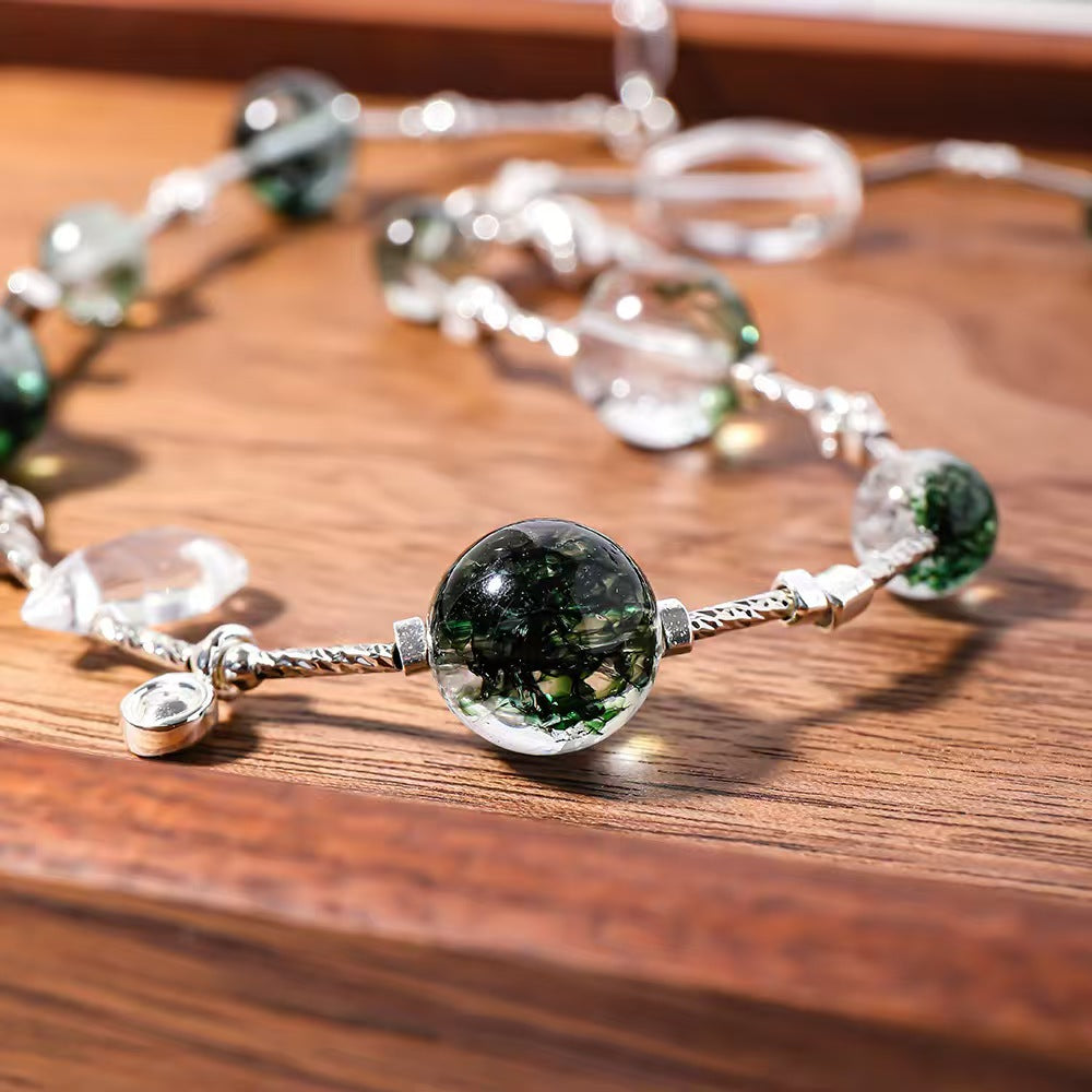 Green Phantom Quartz Necklace – Forest Healing Energy Jewelry