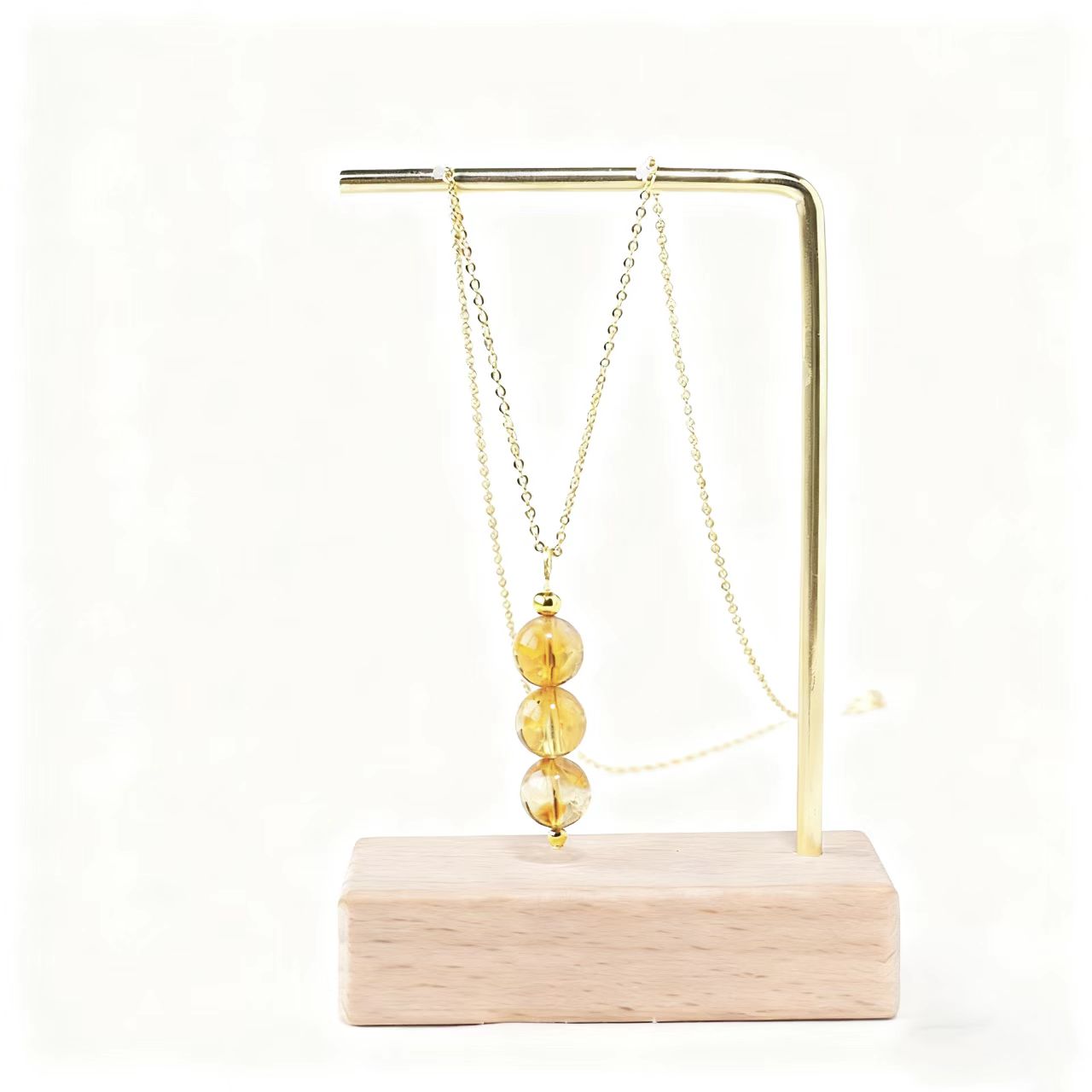 Crystal Healing Bead Necklace – Natural Gemstone Pendant (8mm Beads)