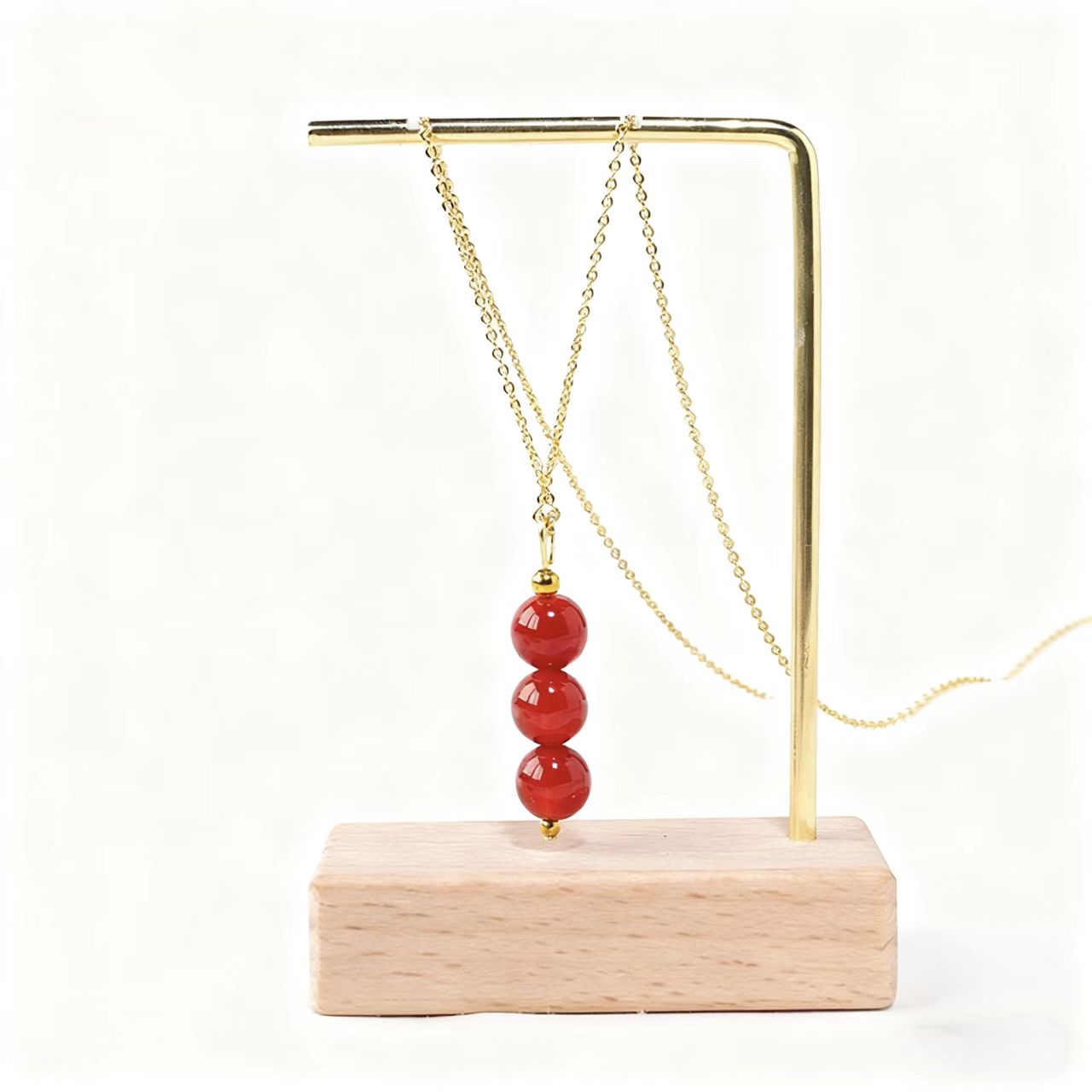 Crystal Healing Bead Necklace – Natural Gemstone Pendant (8mm Beads)