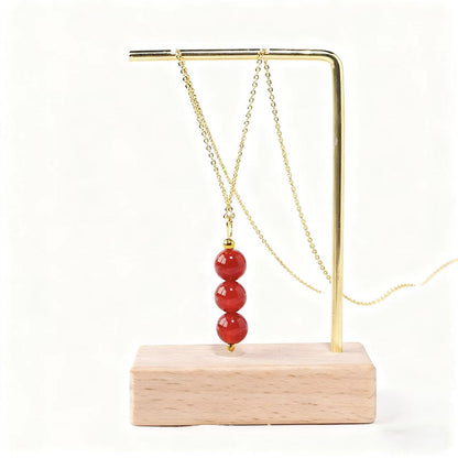 Crystal Healing Bead Necklace – Natural Gemstone Pendant (8mm Beads)