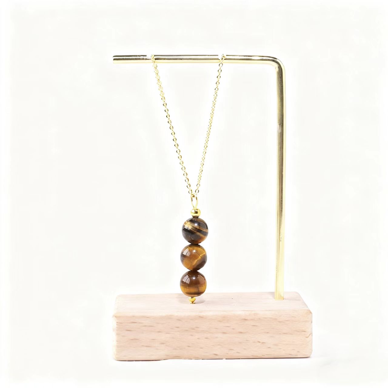 Crystal Healing Bead Necklace – Natural Gemstone Pendant (8mm Beads)