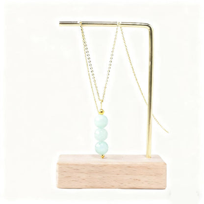 Crystal Healing Bead Necklace – Natural Gemstone Pendant (8mm Beads)