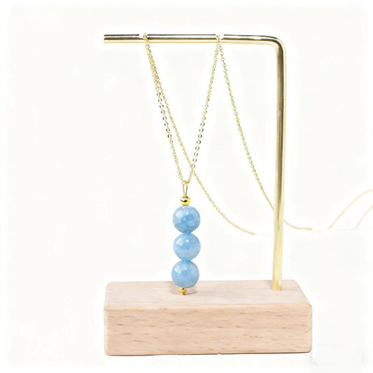 Crystal Healing Bead Necklace – Natural Gemstone Pendant (8mm Beads)