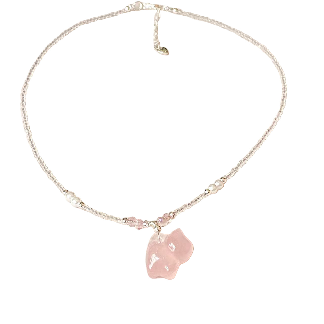 Healing Crystal Cat Pendant Necklace – Citrine & Multi-Stone