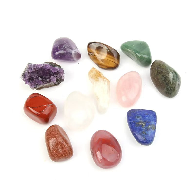 Chakra Crystal Energy Box – 12 Natural Gemstones for Healing & Balance