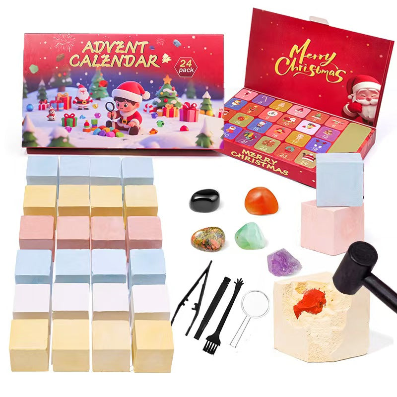 Christmas Crystal Advent Calendar – 24 Natural Gemstones Discovery Box