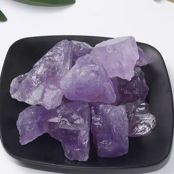 Raw Amethyst Healing Stones – Natural Purple Crystal for Decor, Cleansing & Diffuser Use