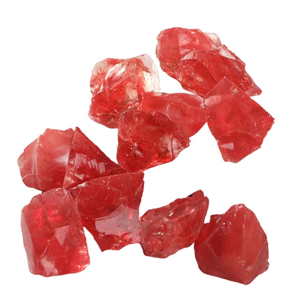 Red crystal  on a white background