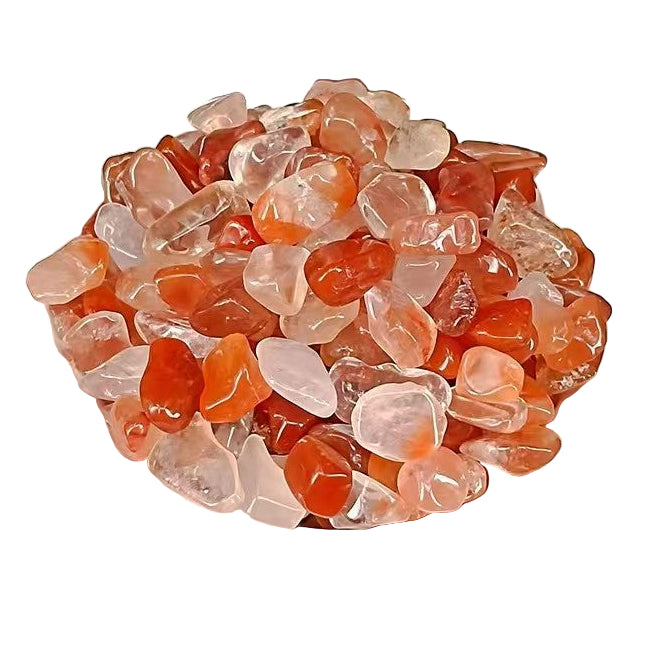 Red Hair Quartz Crystal Chips – Fire Element Energy & Emotional Healing