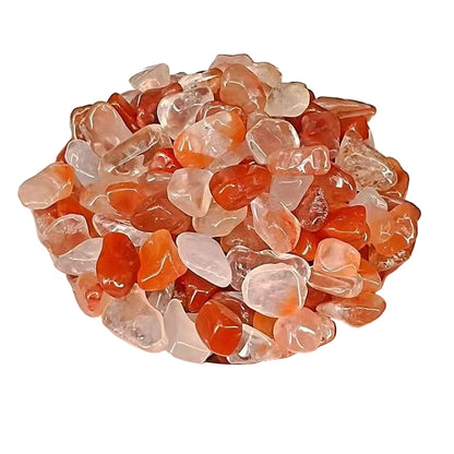 Red Hair Quartz Crystal Chips – Fire Element Energy & Emotional Healing