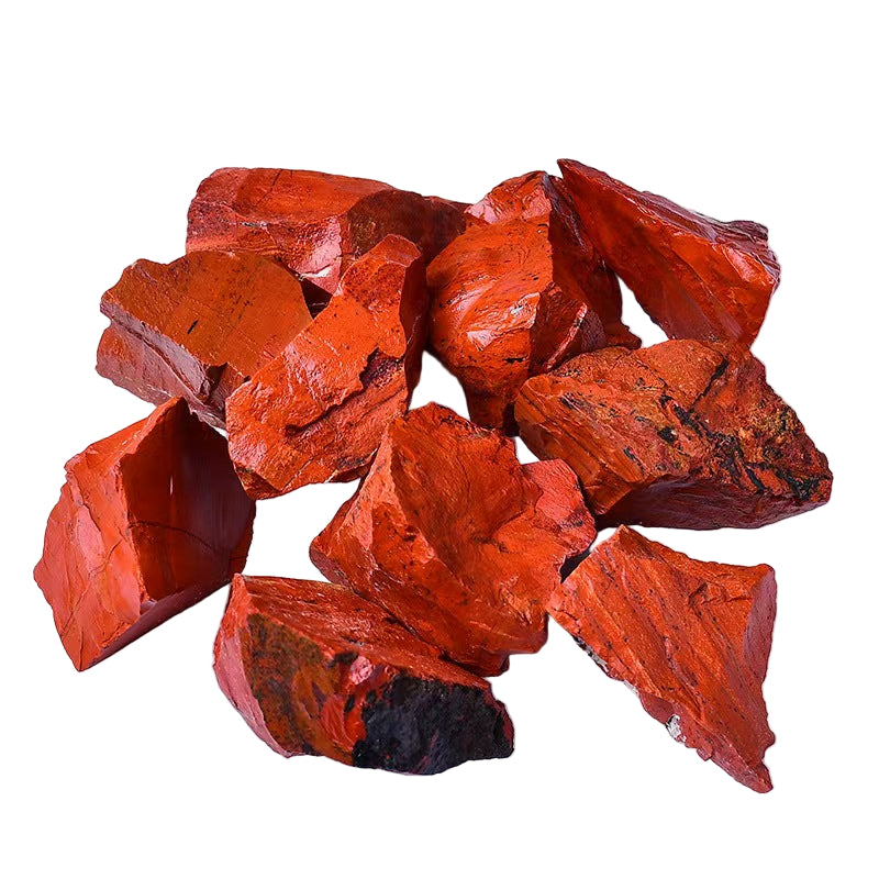 Red rocks on a white background