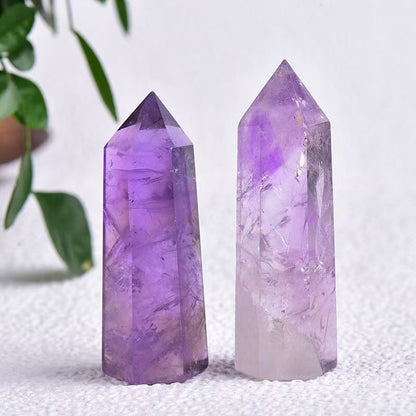 Amethyst Crystal Tower – Natural Hexagonal Healing Point