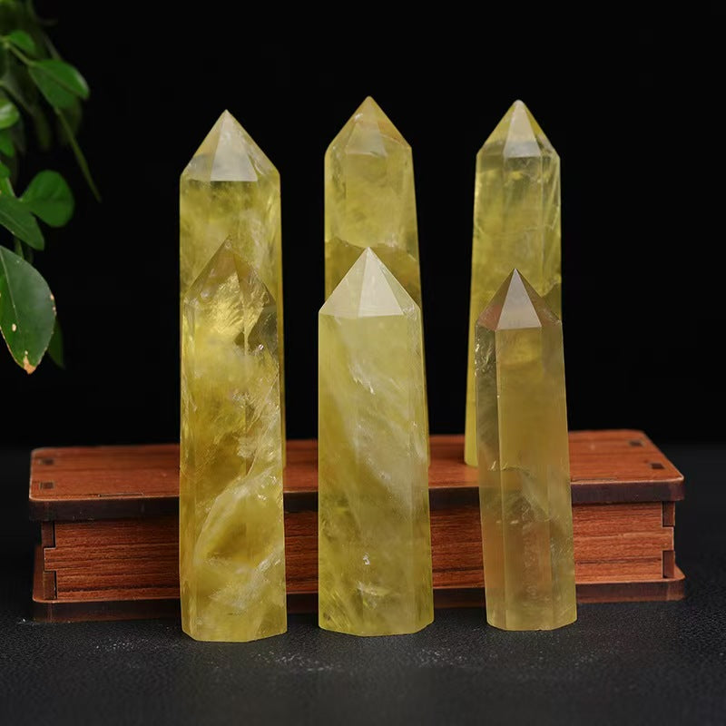 Citrine Crystal Tower – Natural Hexagonal Prosperity Point