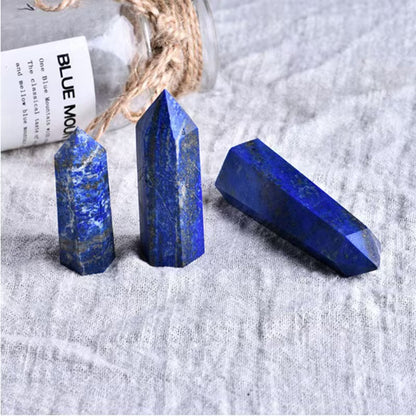 Lapis Lazuli Crystal Tower – Natural Six-Sided Wisdom & Truth Point