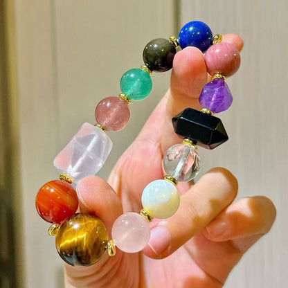 Natural Multi-Gemstone Bracelet | Five Elements Energy Balance & Healing Jewelry