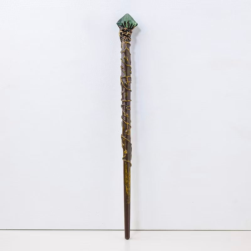 Handcrafted Crystal Accent Wand — Resin & Natural Stone Decorative Stick