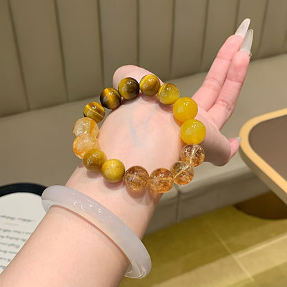 Tiger Eye Crystal Bracelet — Grounding • Confidence • Protection