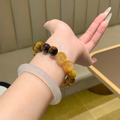 Tiger Eye Crystal Bracelet — Grounding • Confidence • Protection