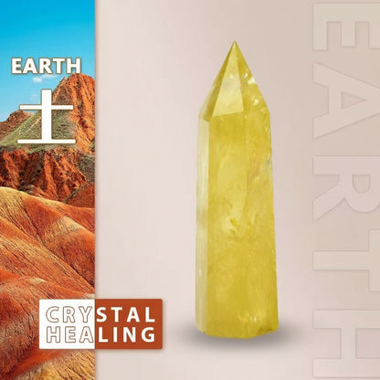 Citrine Crystal Tower – Natural Hexagonal Prosperity Point
