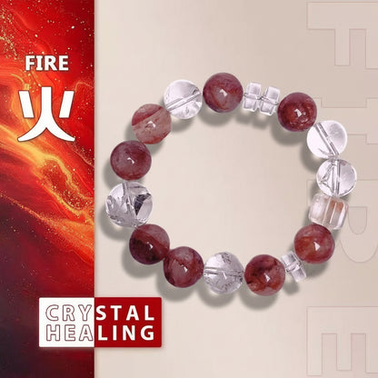 Red Flower Agate Bracelet (8mm)