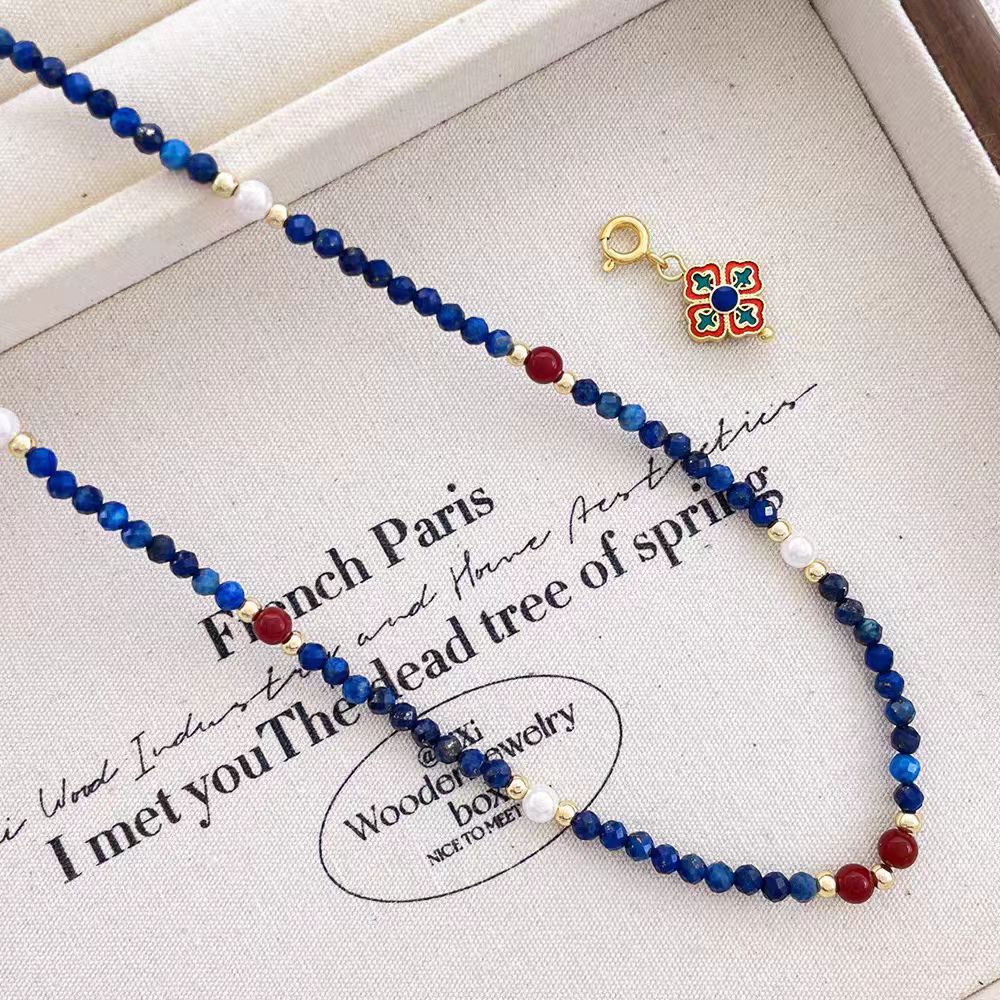 Lapis Lazuli Intentional Bead Feng Shui Necklace