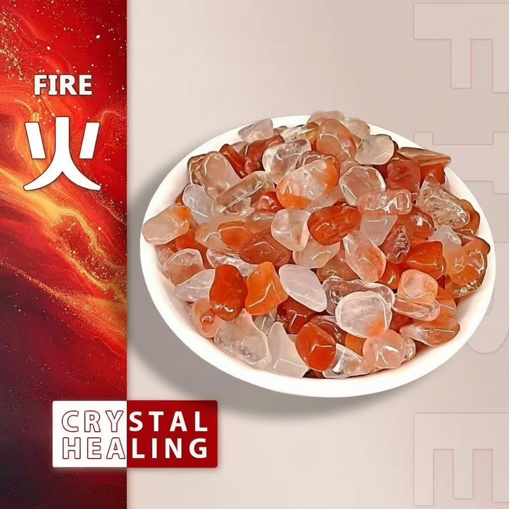 Red Hair Quartz Crystal Chips