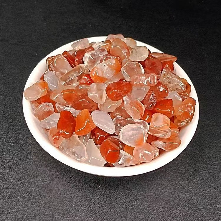 Red Hair Quartz Crystal Chips