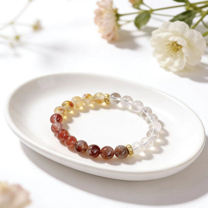 Fire & Metal Element Crystal Bracelet