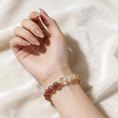 Fire & Metal Element Crystal Bracelet