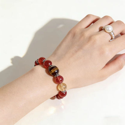 Red Tiger’s Eye Crystal Bracelet