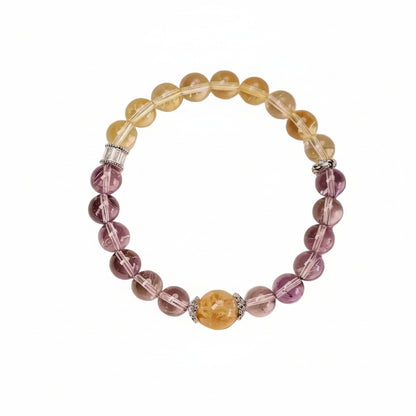 Natural Amethyst and Citrine Bracelet