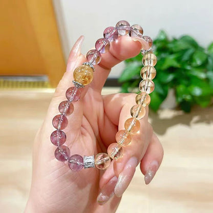 Natural Amethyst and Citrine Harmony Bracelet