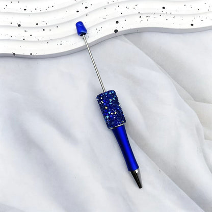 12Pcs DIY Diamond Beadable Pen -  Plastic Rhinestone Beaded Pens  - Fancy Cute Glitter Pens for Crafting – School Supplies, Office Item