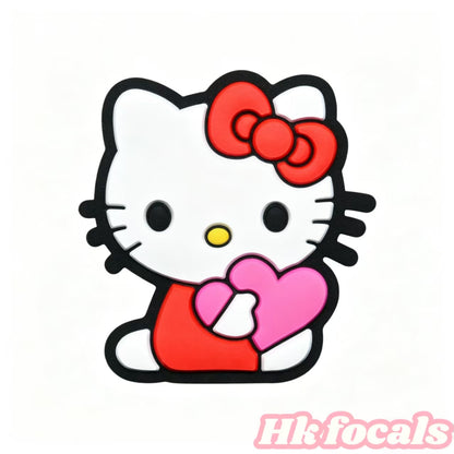 Kawaii Cartoon Kitty Silicone Focal Beads 🐱 | DIY Pacifier Clips, Keychains & Jewelry Making Supplies (Mixed Designs)20 pcs