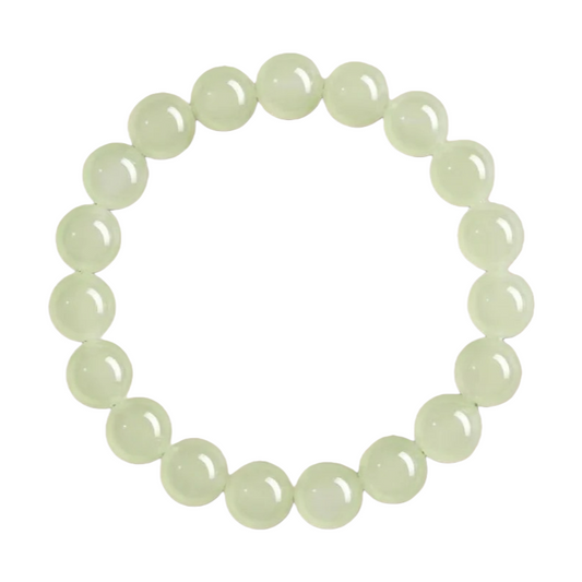 Natural Prehnite Bracelet Green Strawberry Quartz 6mm–10mm  Crystal Beads｜